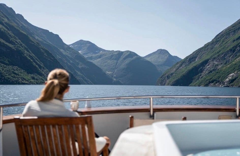 The welcoming main salon aboard Chantal
