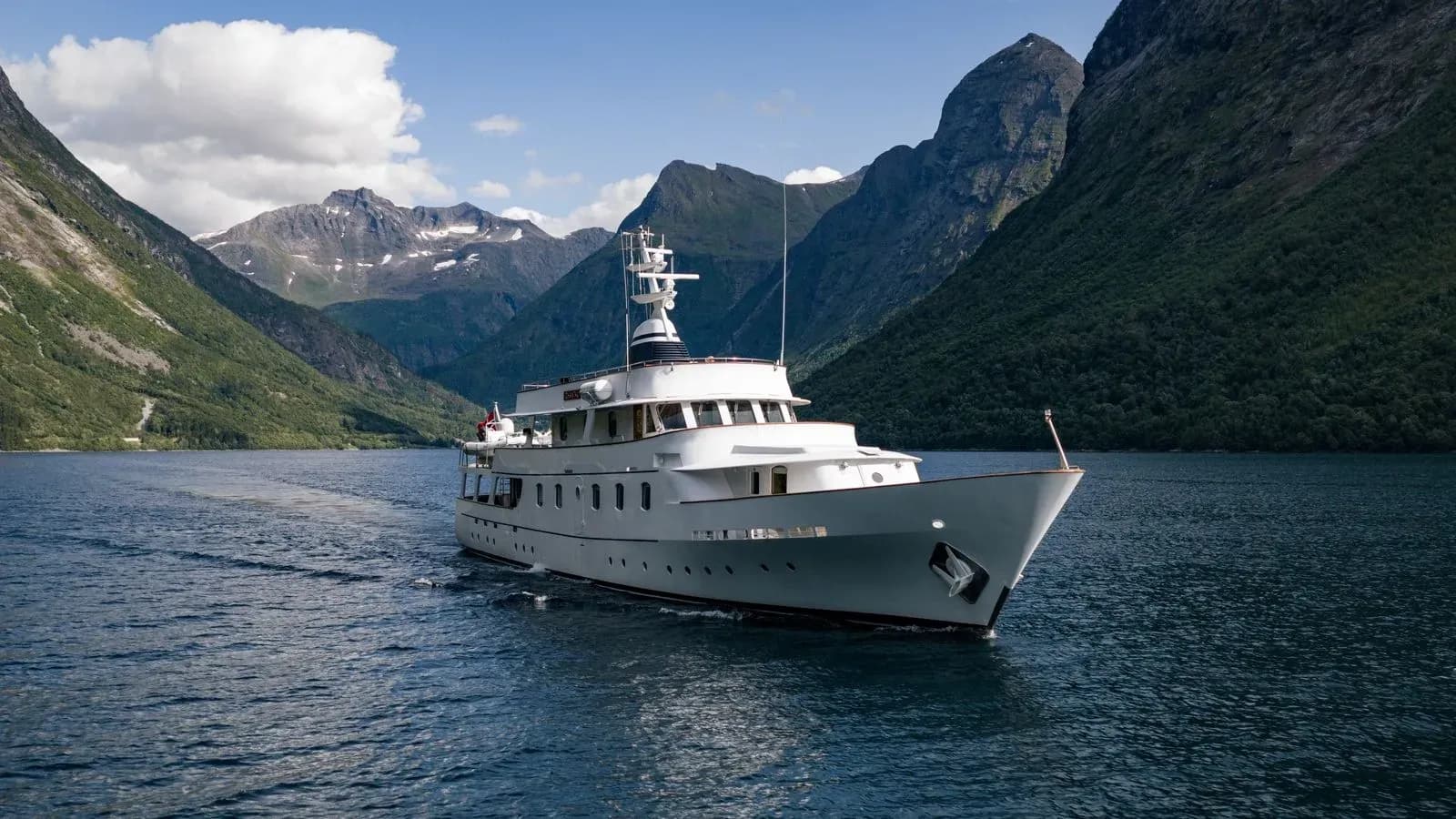 A Norwegian fjord and mountain landscape